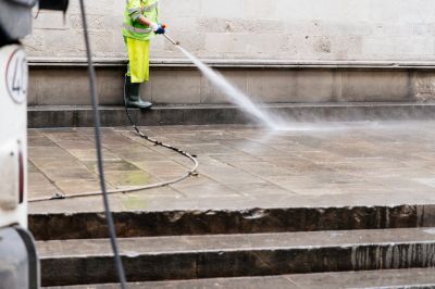 Stone Power Washing detail