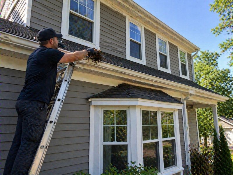 Gutter Pine Needle Removal in Rochester, NY